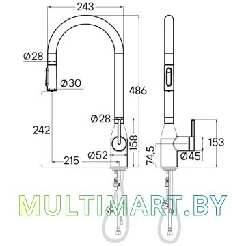 Смеситель Paulmark Universal Un213880-SBG (светлое брашированное золото) картинка 13